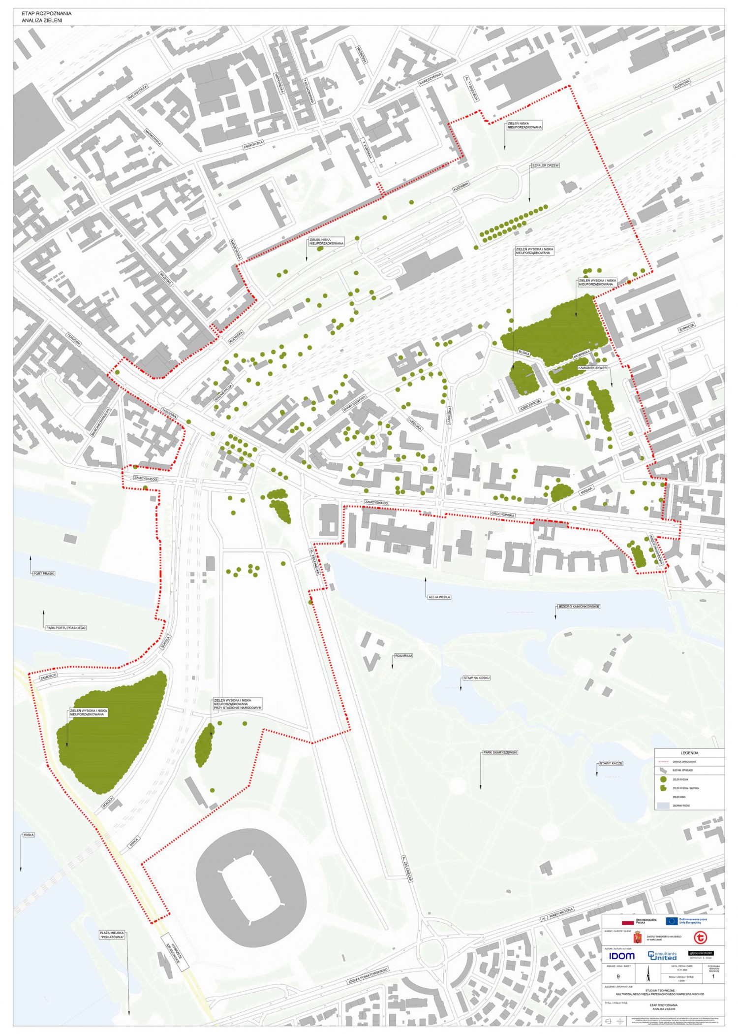 <div id="istniejacetereny" class="fg-caption-title">Obszar analiz w ramach projektu, na którym przedstawiono istniejące tereny zielone</div> Obszar analiz w ramach projektu, na którym przedstawiono istniejące tereny zielone