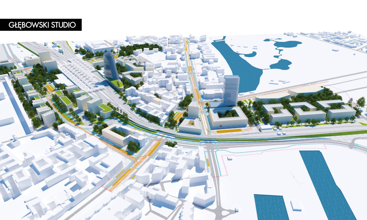 <div id="pld22" class="fg-caption-title">Obszar koncepcji - widok w kierunku południowym, wariant W22</div> Obszar koncepcji - widok w kierunku południowym, wariant W22