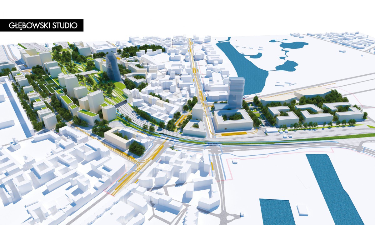 <div id="pld32" class="fg-caption-title">Obszar koncepcji - widok w kierunku południowym, wariant W32</div> Obszar koncepcji - widok w kierunku południowym, wariant W32
