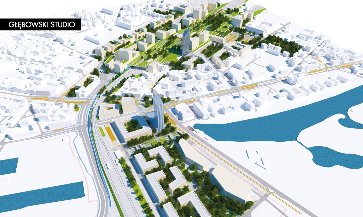 <div id="wsch32" class="fg-caption-title">Obszar koncepcji - widok w kierunku wschodnim, wariant W32</div> Obszar koncepcji - widok w kierunku wschodnim, wariant W32